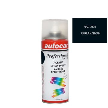 autocar 9005 PARLAK SİYAH ACRYLIC SPREY BOYA 400 ML -SHINY BLACK 